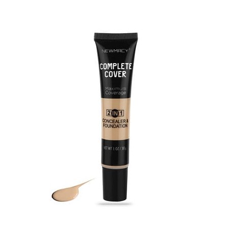 Newmacy Kapatıcı & Fondöten - Maximum Coverage 2 In 1 Concealer & Foundation 01 Light