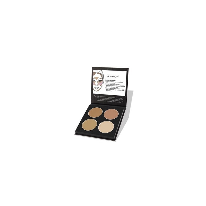 Newmacy 4'lü Aydınlatıcı&Kontür Paleti - Highlighter&Contour Pro 4 Colors Palette 02 Medium
