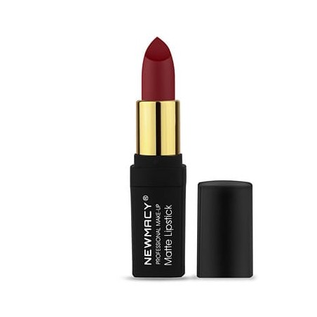 Newmacy Mat Ruj - Matte Lipstick 106 Profesyonel Dark Red